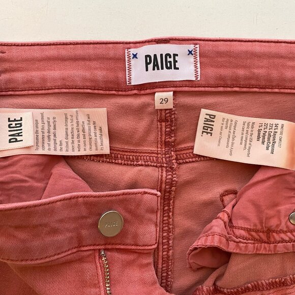 Paige Hoxton Ankle Skinny Pant in Coral Size 29 - Picture 4 of 6